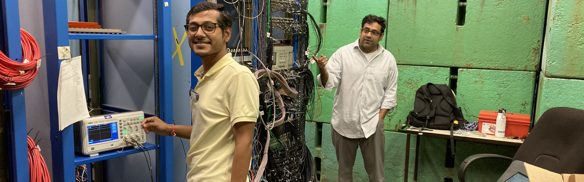 Provakar and Arun at DAQ Electronics